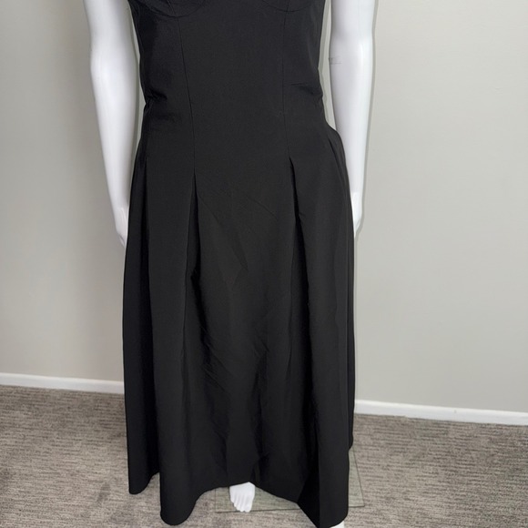 Commense Black Maxi Dress Spaghetti Strap Sleeveless A Line Cocktail Size M - Picture 10 of 10